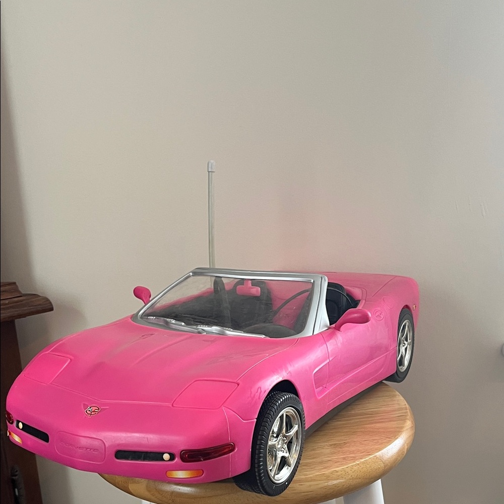 Barbie RC Corvette Car Convertible 2001‎ Pink Mattel NO834 Nostalgia Toy Doll